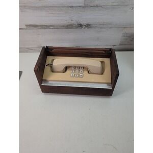 Vintage Western Electric Executive Stowaway Touch Tone Desk Phone Wood Box